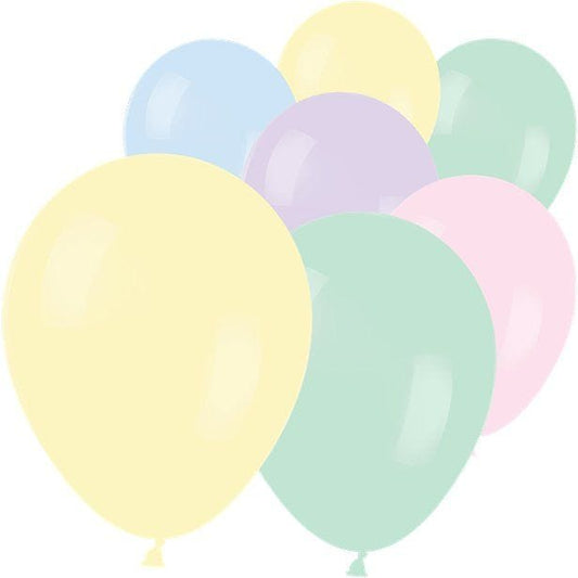 Crystal Pastel Assorted Colour Mini Balloons - 5" Latex (100pk)