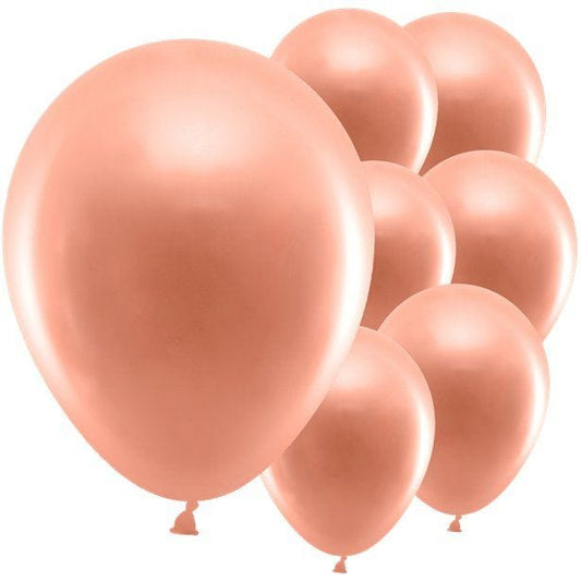 Rose Gold Metallic Balloons - 9" Latex (10pk)