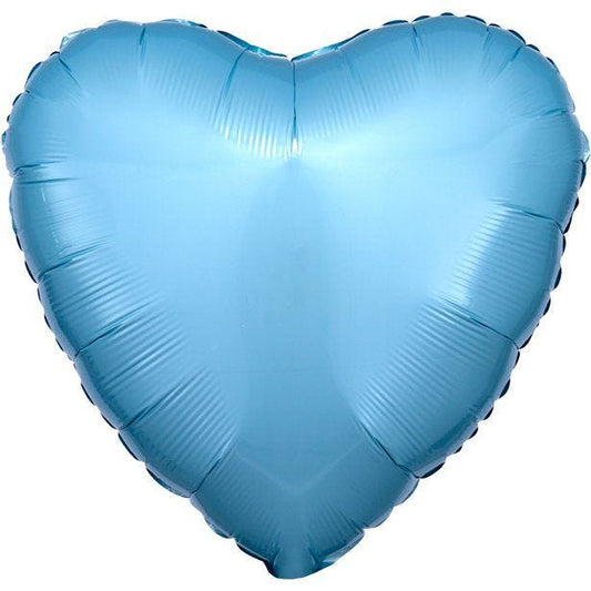 Metallic Pastel Blue Heart Balloon - 18'' Foil