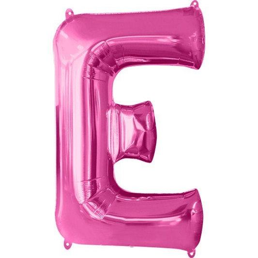 Pink Letter E Balloon - 34" Foil