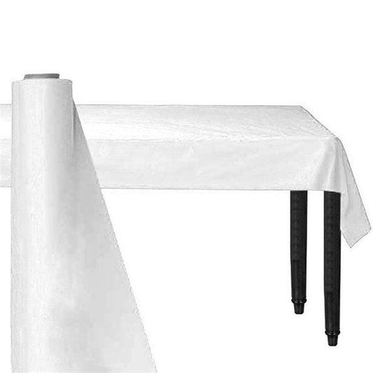 White Plastic Banqueting Roll - 30m x 1m