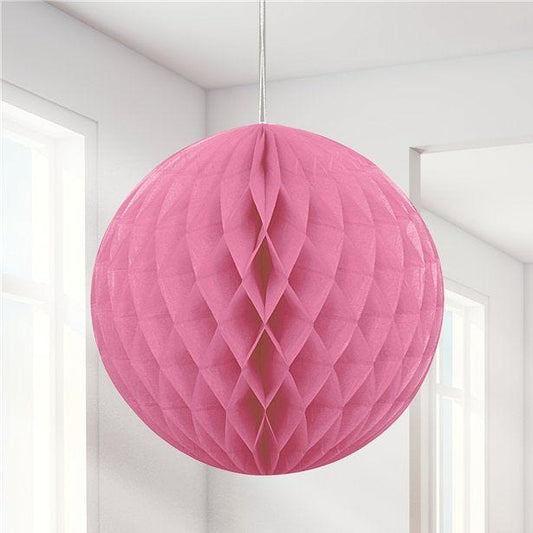 Hot Pink Honeycomb Ball Decoration - 20cm