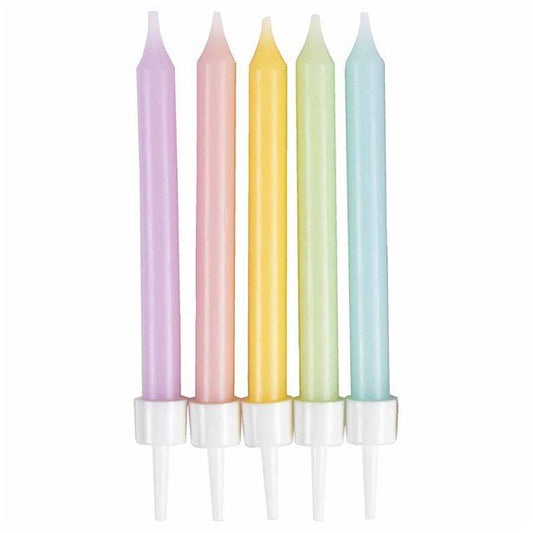 Pastel Assorted Candles - 6cm (10pk)