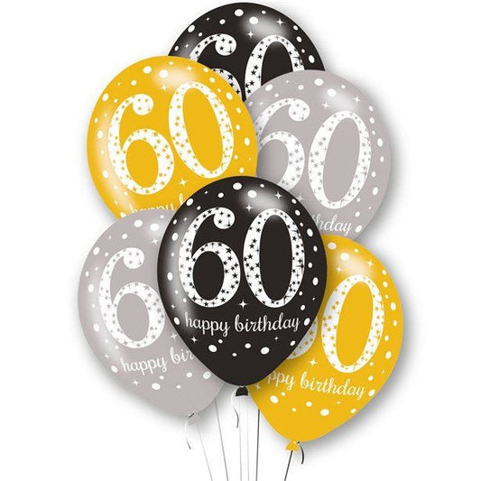 Age 60 Latex Balloons - 11" (6pk)