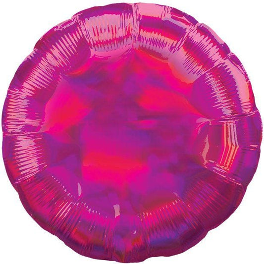 Magenta Iridescent Circle Balloon - 18" Foil