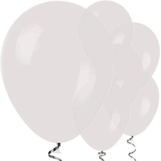 Clear Crystal Balloons - 12" Latex Balloons (50pk)