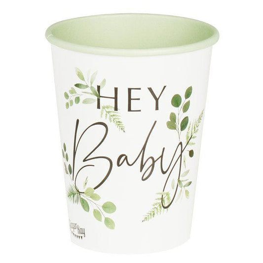 Botanical Baby Paper Party Cups (8pk)