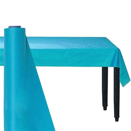 Turquoise Plastic Banqueting Roll - 30m x 1m
