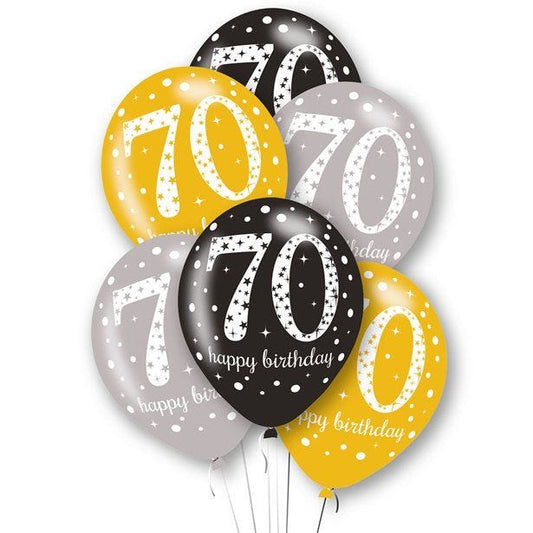Age 70 Latex Balloons - 11" (6pk)