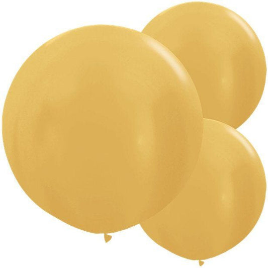 Metallic Gold Balloons - 24" Latex (3pk)