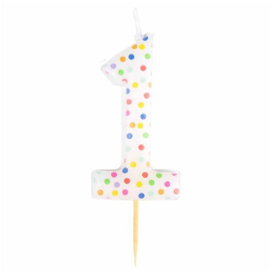 Number 1 Dots Candle