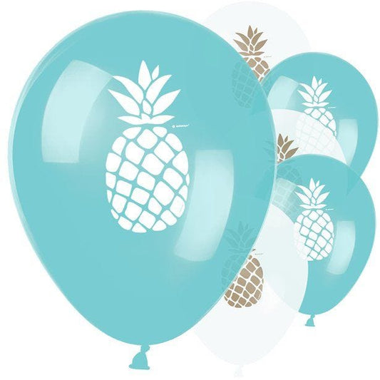 Pineapple Print Balloons - 11" Latex (6pk)