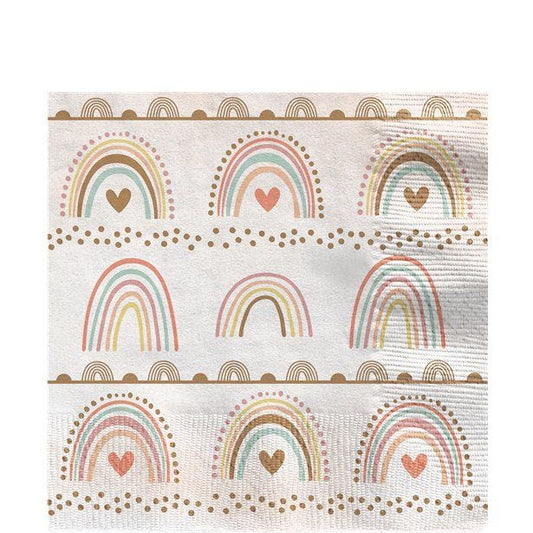 Boho Rainbow Paper Napkins - 33cm (16pk)