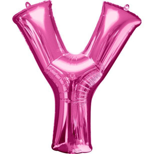 Pink Letter Y Balloon - 34" Foil