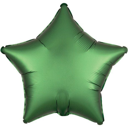 Emerald Green Satin Luxe Star Balloon - 18" Foil