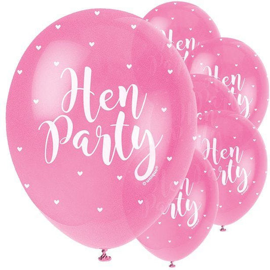 Hen Party Latex Balloons - 12" (5pk)