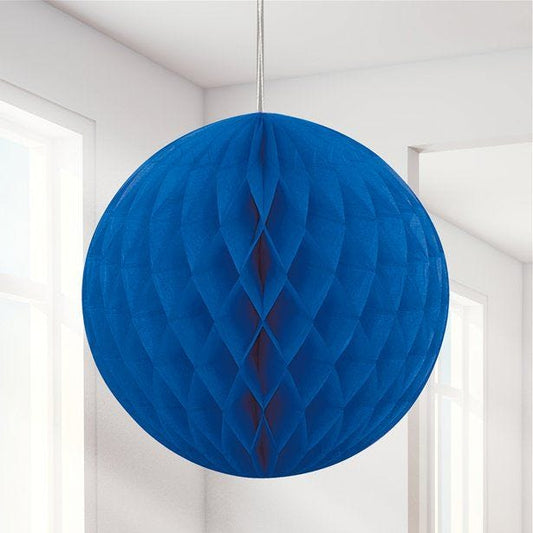 Royal Blue Honeycomb Ball Decoration - 20cm