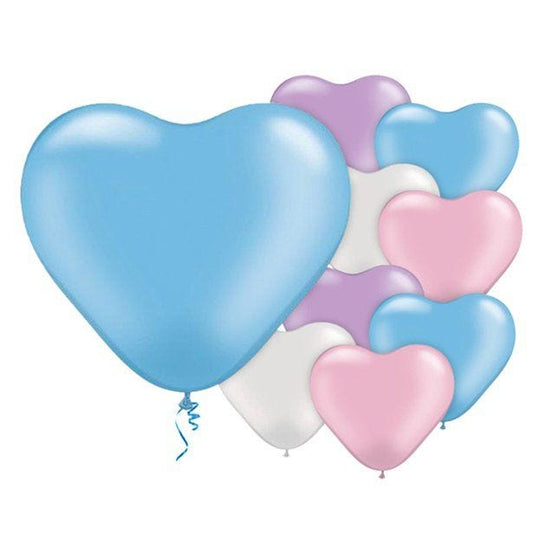 Heart Pearl Assorted Balloons - 6" Latex (100pk)