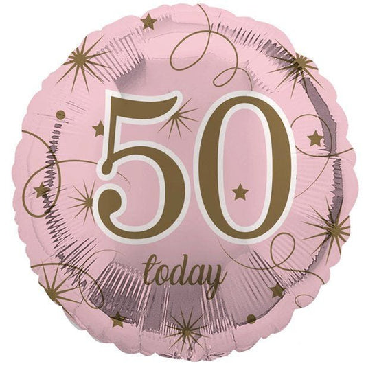 50th Pink Birthday Balloon - 18" Foil