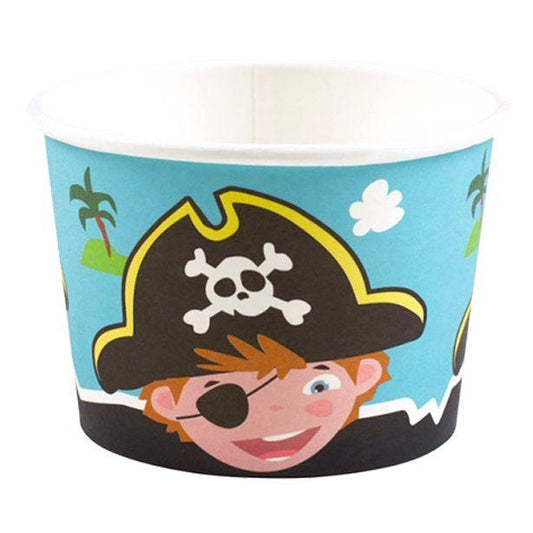 Captain Pirate Paper Ice Cream Tubs - 241ml (8pk)