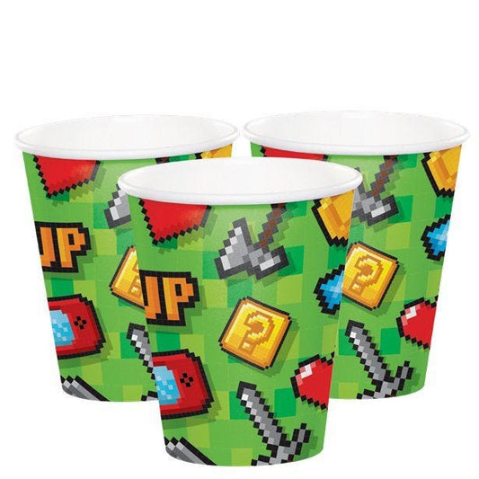 Game On Paper Cups - 266ml (8pk)