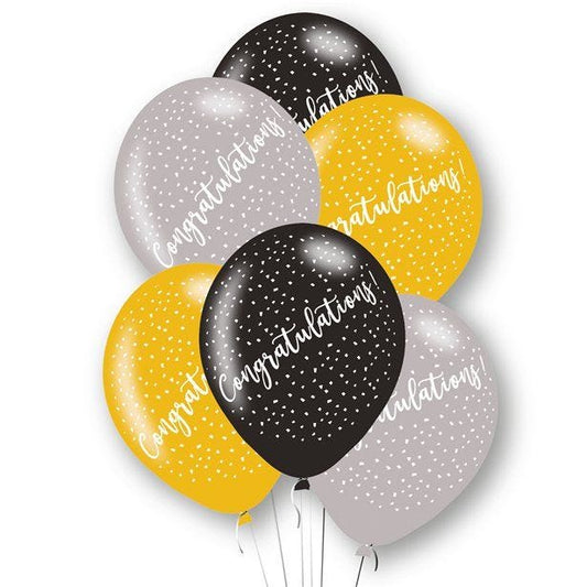 Congratulations Latex Balloons - 11" (6pk)