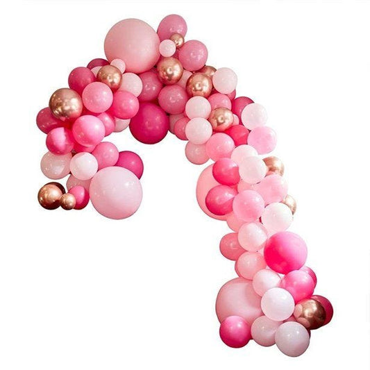 Pink & Rose Gold Large Balloon Arch DIY Kit - 200 Balloons