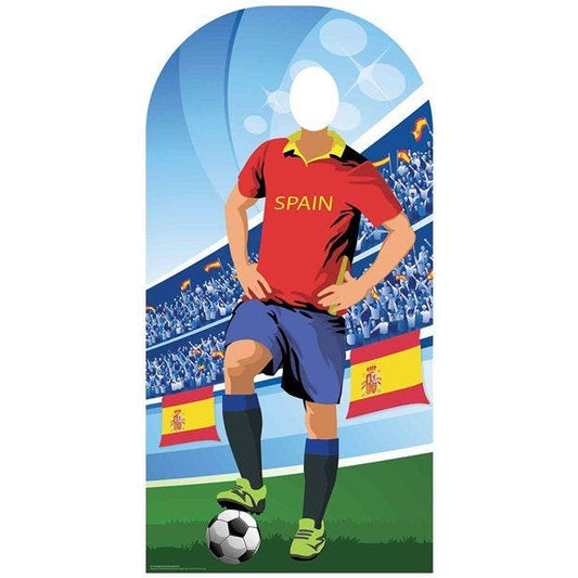 Spain Football Stand-In Cardboard Photo Prop - 190cm x 96cm