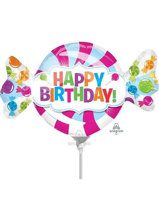 Sweetshop Birthday Mini Air-filled Foil Balloon