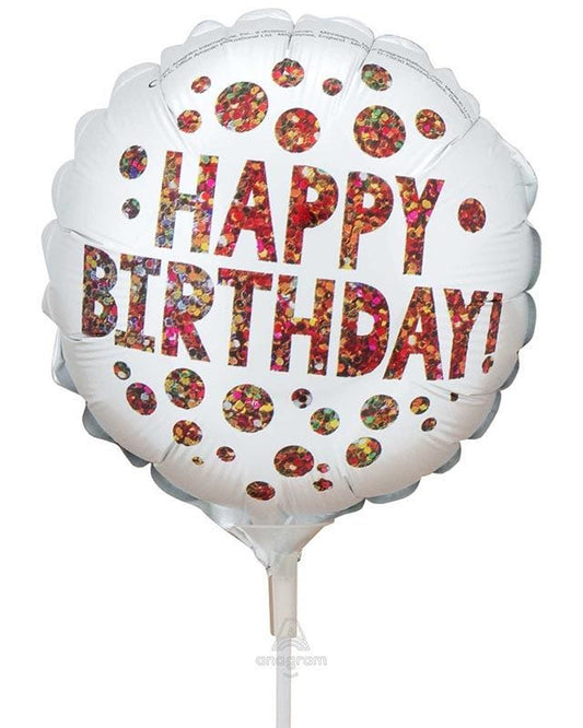 Happy Birthday Sequins Mini Air-filled Foil Balloon