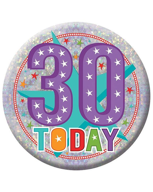 Large Happy 30th Birthday Badge - 15cm