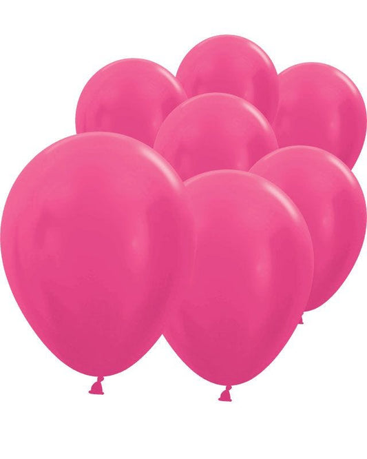 Fuchsia Pink Metallic Mini Balloons - 5" Latex (100pk)