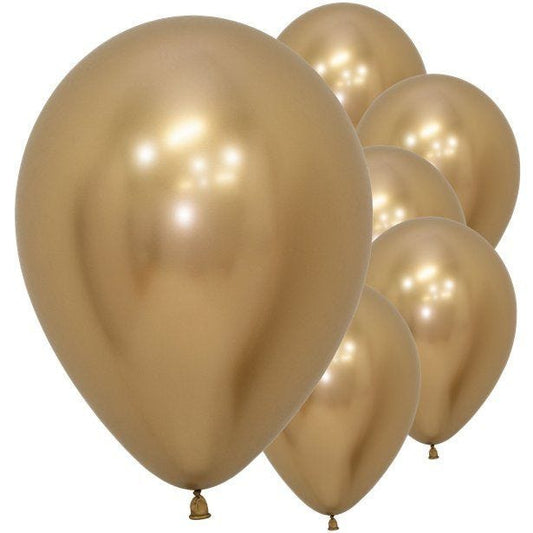 Gold Reflex Balloons - 12" Latex (50pk)