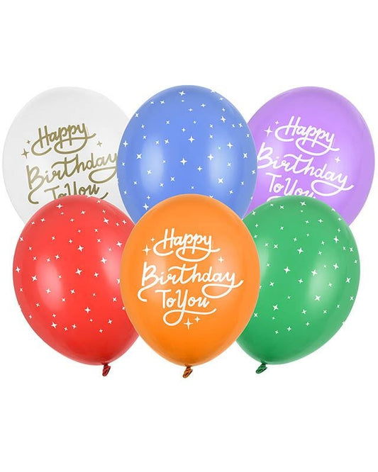 Happy Birthday to You Balloons - 12" Latex (6pk)