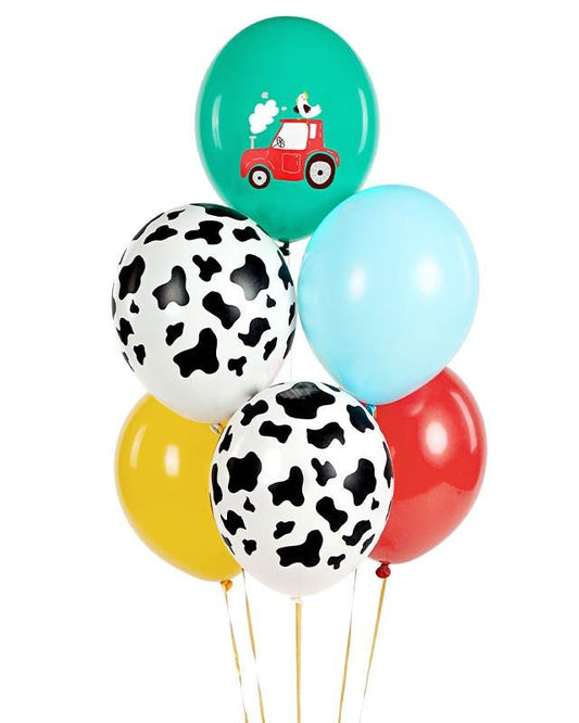Farm Print Balloons - 12" Latex (6pk)