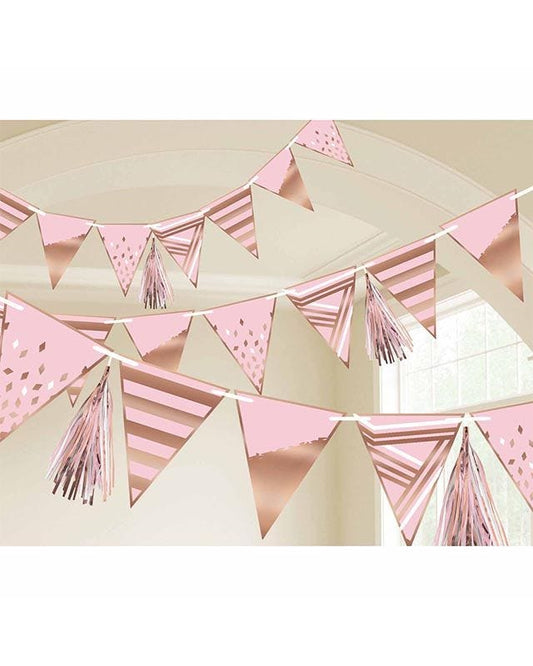 Rose Gold Pennant Bunting - 2.5m