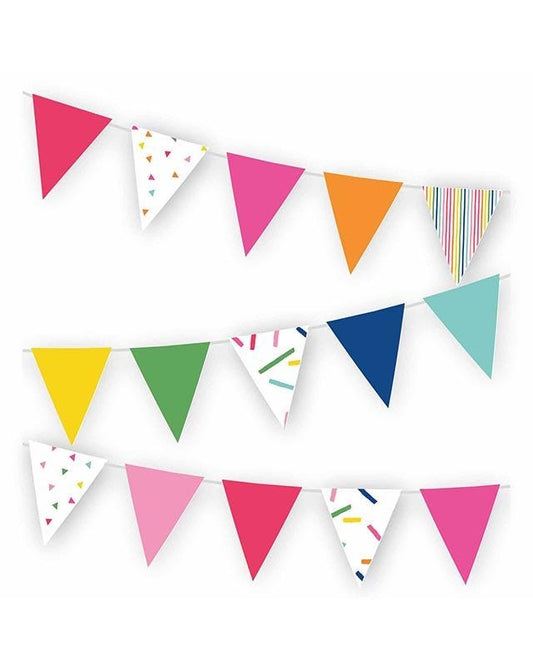 Multicoloured Paper Pennant Bunting - 2.75m