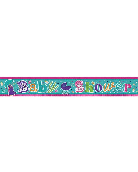 Holographic Baby Shower Banner - 2.7m