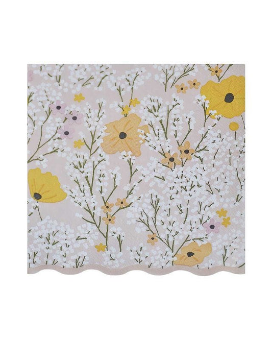 Birthday Bloom Floral Paper Napkins - 33cm (16pk)