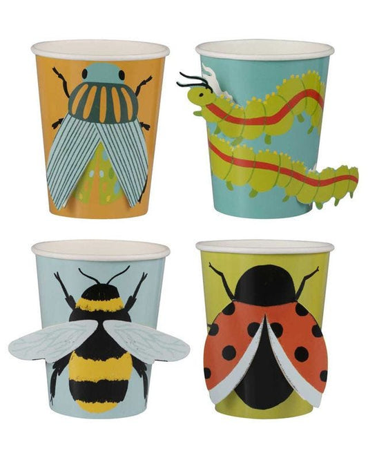 Bugging Out 3D Pop Out Bug Paper Cups (8pk)