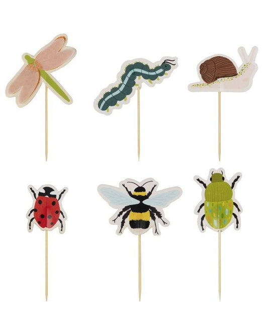 Bugging Out Mixed Pack of Bug Cupcake Toppers (12pk)
