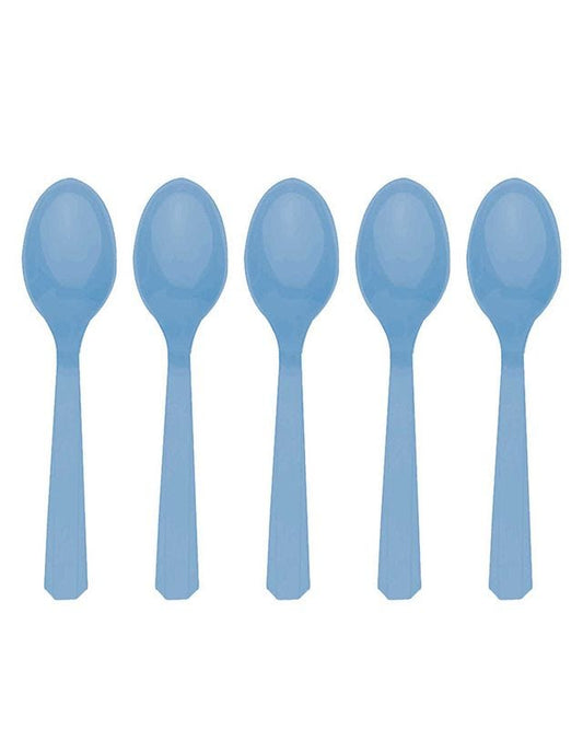 Turquoise Plastic Spoons (12pk)
