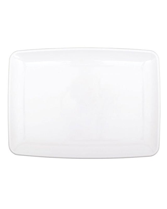 White Plastic Serving Platter - 20cm x 27cm