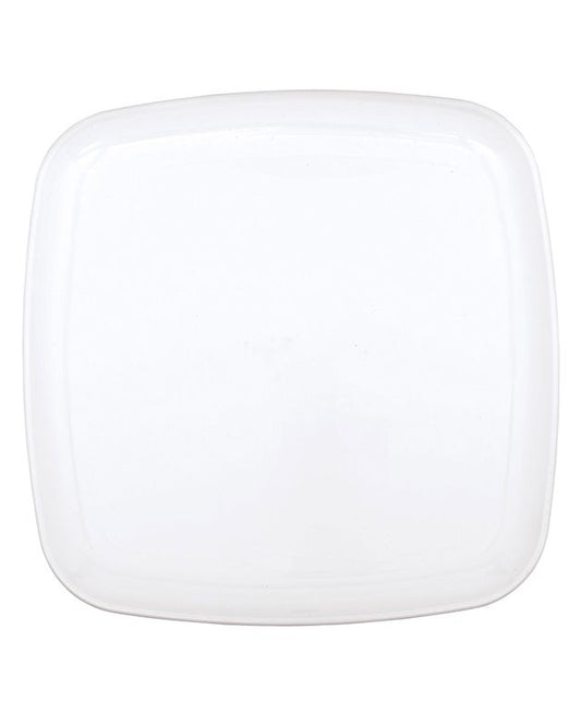 White Square Serving Platter - 35cm Plastic