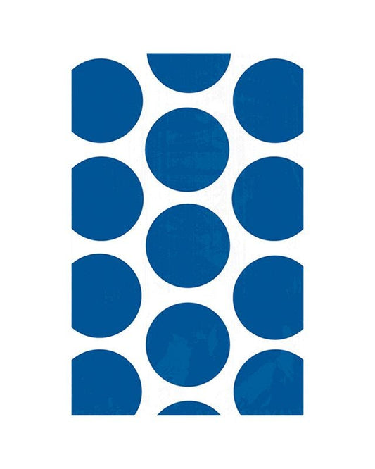 Bright Royal Blue Polka Dot Paper Sweet Bags - 17cm (10pk)