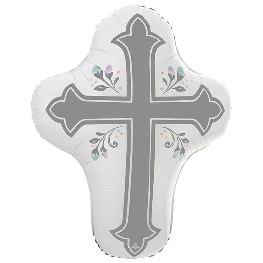 Holy Day Cross Supershape Balloon - 28" Foil