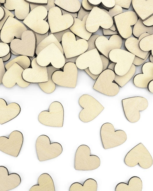 Wooden Heart Confetti (50pk)