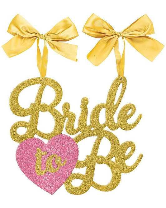 Bride To Be Glitter Chair Sign Decoration - 32cm