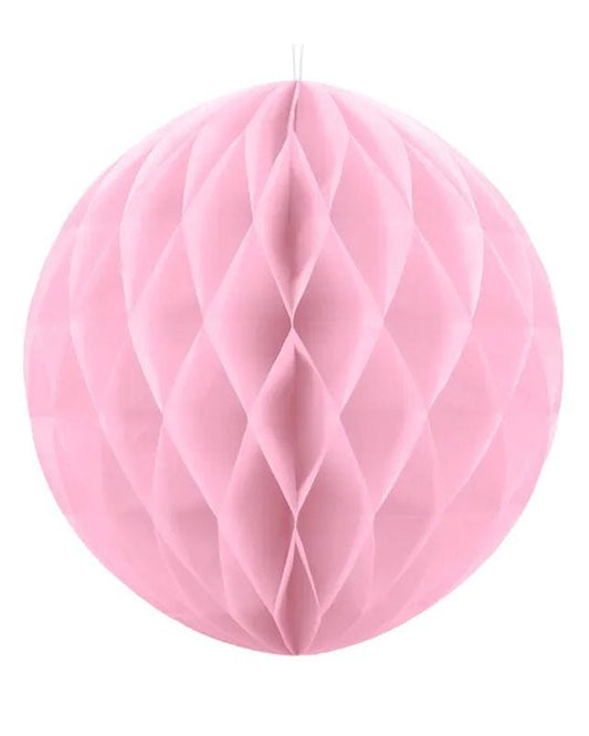 Light Pink Honeycomb Ball Paper Decoration - 20cm