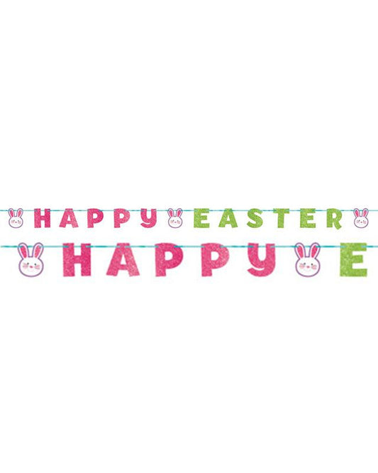 Glitter 'Happy Easter' Letter Banner - 3.65m